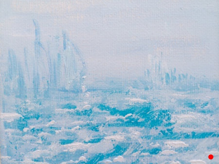 'Icescape' original seascape painting by Julie Clark