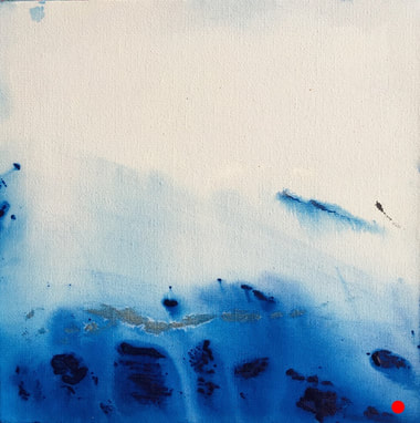 Into the Blue II abstract ocean seascape painting | Julie Clark art